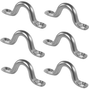 6 Pcs Replace Trailer Tie Loops, Stainless Steel Bolt-On Lashing Rope Tie Down Rings, Tie Rings for Horses, Long-Lasting Performance & Durable