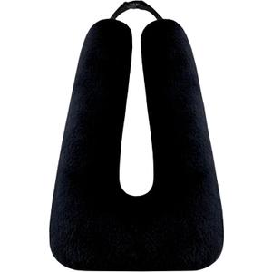 Kids Travel Pillow Car Pillow, Travel Pillow with Lining, Neck and Head Support Cushion for Kids and Adults, Perfect for Long Distance Travel, Airplanes, and Road Trips (Black)