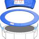 Trampoline Replacement Safety Pad, 8ft 10ft 12ft 14ft 15ft 16ft Trampoline Spring Cover with Foam Padding, No Holes for Poles, Round, Blue