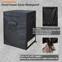 Chest Freezer Cover Deep Freezer Covers for Outside 7.0 Cubic Feet FreezerTop with Zipper to Open Waterproof and UV protection Extend their Service Life (38"W23"D34"H)