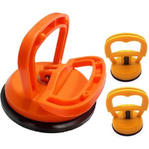 Dent Puller, Car Dent Puller Suction Cup (1 Large + 2 Small), Paintless Car Body Dent Removal Repair Tool Suction Cup Lifter Handler for Glass, Mirror and Tiles (Orange)