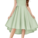 Arshiner Girls Summer Dress Off Shoulder Flutter Sleeve Midi Swing Cassual Formal Dresses with Pocket. Size 165 (14-15 Y)