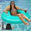 TONKOUM Heavy Duty 4ft River Tube Inflatable Float Lounger Chair for Adults