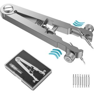 Freejoy Watch Spring Bar Plier Tool Kit, 6825 Spring Bar Tweezer Tool with Durable 8 Alloy Steel Pins for Watch Wrist Bands Strap Removal Repair Set (Silver)