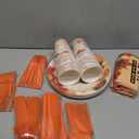 Childom 152Pcs Thanksgiving Plates and Cups,Disposable Thanks Giving Dinnerware Set,Thanksgiving Decorations,Thanks Giving Party Supplies,Give Thanks Tablecloth Plates Cups Forks Knives Spoon,Serve 30