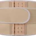 Atbuty Short Torso Waist Trainers Cincher for Women Corset Underbust Latex Sport Girdle Hourglass Body Shaper (Medium, Beige (7'' Torso,9 Steel Bones, 1 Belt))