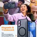 CANSHN Magnetic for iPhone 17 Case, Upgraded [Full Camera Protection] [Compatible with Magsafe] [Translucent Matte] Shockproof Protective Phone Case for iPhone 17 - Black