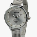 AIYISHI Silver Wrist Watch for Woman,Adjustable Stainless Steel Mesh/Silicone Band Watches Waterproof Quartz Analog Ladies Bracelet Dress Watches Elegant