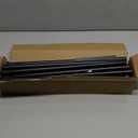 2 pack Black Curtain Rods for Windows 48 to 92 inch, Adjusts Length by Splicing, 5/8" Diameter Matte Black Small Curtain Rods for Bedroom, Living Room, Kitchen, Outdoor, Farmhouse