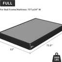 Superay Full Box Spring, 5 inch Box Spring for Full Bed, Heavy Duty Metal Bed Frame with Fabric Cover, 3000lbs Max Weight Capacity Bed Base Mattress Foundation, Easy Assembly, Noise Free, Black