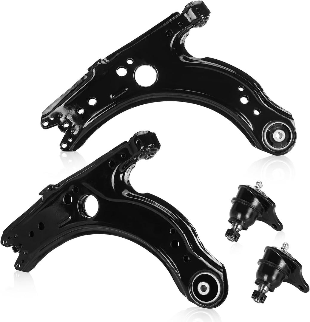 Front Lower Control Arms Driver and Passenger Side Fit for 1999-2006 for Volkswagen for Golf 1998-2010 for Beetle 1999-2005 for Jetta K640176-4pc Set