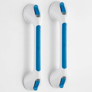 TAILI Shower Grab Bar Glow in The Dark, 2 Pack 16.8 in Grab Bars for Bathtubs and Showers,Shower Handles Shower Rails for Seniors and Elderly,Bathroom Safety Grip Removable No Drilling Waterproof Blue