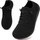 Barefoot Shoes Women Wide Walking Shoes Lightweight Breathable Minimalist Tennis Shoes Fashion Zero Drop Sneakers for Dailywear Workout 8.5