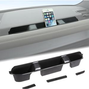 Aunginsy Co-Pilot Dashboard Organizer Tray Compatible with Land Rover Defender 90/110/130 2020-2026, Car Center Console Passenger Side Storage Box Container Insert Groove ABS Accessories(with Mat)