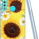 Phone Case for Moto G Stylus, Motorola G Stylus Case for Girls, Slim Shockproof Clear Floral Pattern Soft Flexible TPU Back Phone Protective Cover for Motorola Moto G Stylus 2020 (Sunflower)