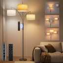 SIBRILLE 36W Corner Floor Lamp Dimmable - 3 Lights Arc Floor Lamps Standing Lamp with Remote & Touch Control, Tall Lamp for Living Room Corner, Bedroom, Office