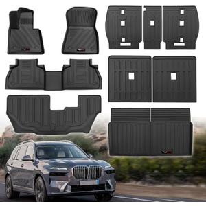Custom for 2019-2025 BMW X7 7 Seat Floor Mats 3 Rows Cargo Mats Trunk Liner and 2nd 3rd Backrest Mat for BMW X7 G07 Accessories TPE All Weather Protection (Only for 7 Seater) Custom for 2019-2025 BMW X7 7 Seat Floor Mats 3 Rows Cargo Mats Trunk Liner and 2nd 3rd Backrest Mat for BMW X7 G07 Accessories TPE All Weather Protection (Only for 7 Seater)