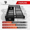 JY Performance ATV Rear Cargo Basket, Universal ATV Racks and Baskets Storage Rack for Camping/Fishing/Beach Side/Hiking