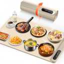 LBOLHZO Warming Mat For Food 500W Graphene High-Tech 5s Rapid Food Warming Mat,6-Temp And 6h Timer Food Warmer,Auto Shut Off Chafing Dishes For Buffet,Roll Up Food Warmers For Parties Buffet White