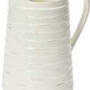 Creative Co-Op White Ceramic Pitcher