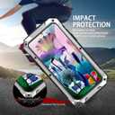 JGY Samsung S23 Metal Case with Kickstand Built-in Screen Protector Camera Glass Sturdy Military Aluminium Armor Durable Full Body Heavy Duty Shockproof Drop Tested Case for S23 (Silver)