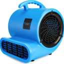 1/2 HP ETL Listed Carpet Dryer Fan, 2600 CFM Air Blower Mover for Home Drying, 15 Ft Long Cord Portable Floor Blower Fan with 3-Speeds Daisy Chain Function (Blue)