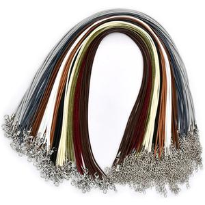 100Pcs Leather Necklace Cord Bulk with Clasp, 20inch Colorful Necklace Bracelet Chains String Rope Cord for Jewelry Making Supplies Pendants Charms 100Pcs Leather Necklace Cord Bulk with Clasp, 20inch Colorful Necklace Bracelet Chains String Rope Cord for Jewelry Making Supplies Pendants Charms