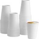 GUSTO [16 oz.- 100 Pack Paper Hot Cups, Coffee Cups - White (Formerly Comfy Package)