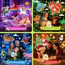 PIKOY Star Projector for Kids Gifts, 15 Films+15 Soothing Sounds Machine Baby Night Light Projector, Remote 360 Rotation Fruit Ocean Star Lights for Ceiling Decor, Kawaii Birthday Gifts Girls Toys