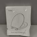 Round Toilet Seat, Standard 16.5 Slow/Soft Close Round Toilet Seat for Round Toilets, No-Slam Quiet-Close Lid, Easy-to-Install, White, Durable Never-Loosen Design
