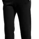 Gihuo Women's Sherpa Lined Sweatpants Winter Warm Fleece Lined Sweatpants with Pockets Fleece Jogger Pants Athletic (Black, X-Small)