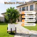 Vigordream Plant Stand Indoor, Heavy Duty Sturdy Metal Wooden Plant Holder Stool, Low Short Single Flower Pot Stand Decoration Racks for Home, Patio &Garden (Dark Brown, Large (2pack))