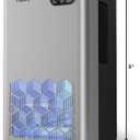 ToLife Dehumidifiers for Home 95 OZ Water Tank, 1000 sq.ft Dehumidifier for Basement Bedroom Bathroom with Auto Shut Off 7 Colors LED Light, Silver