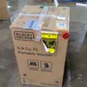 BLACK+DECKER 0.9 Cu. Ft. Portable Washer, 6.6 lb. Capacity Washing Machine for Homes & Apartments, 5 Wash Cycles, Quick Connect Sink Adapter and Drain Hose Included, Transparent Lid, BPWM09W, White