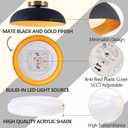 Bargeni Flush Mount Ceiling Light,12.5 inch Ceiling Lighting Fixture,Mid Century Light Fixtures Ceiling Mount,5CCT Dimmable/2700K-6000K/20W,Kitchen Lighting Fixtures Ceiling,ETL Certified
