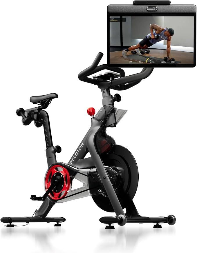 Peloton Exercise Cross Training Bike+, Indoor Stationary Spin Bike+ for Home Workouts, Space-Friendly Exercise Equipment for Cardio and strength Workout & Indoor Cycling