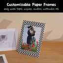50 Pack Standing Paper Picture Frames 4x6,Cardboard Photo Frame with Easel,Paper Photo Frame Cards,Gallery Frames Bulk For Mother's Day Father's Day Graduation Birthdy Wedding Classroom Craft DIY, White