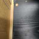 Fixwal Night Stand with Charging Station, Tall Nightstand with U-S-B Ports and Outlets, 4 Fabric Storage Drawers with PU Finish, Small Dresser Bed Side Table, Black