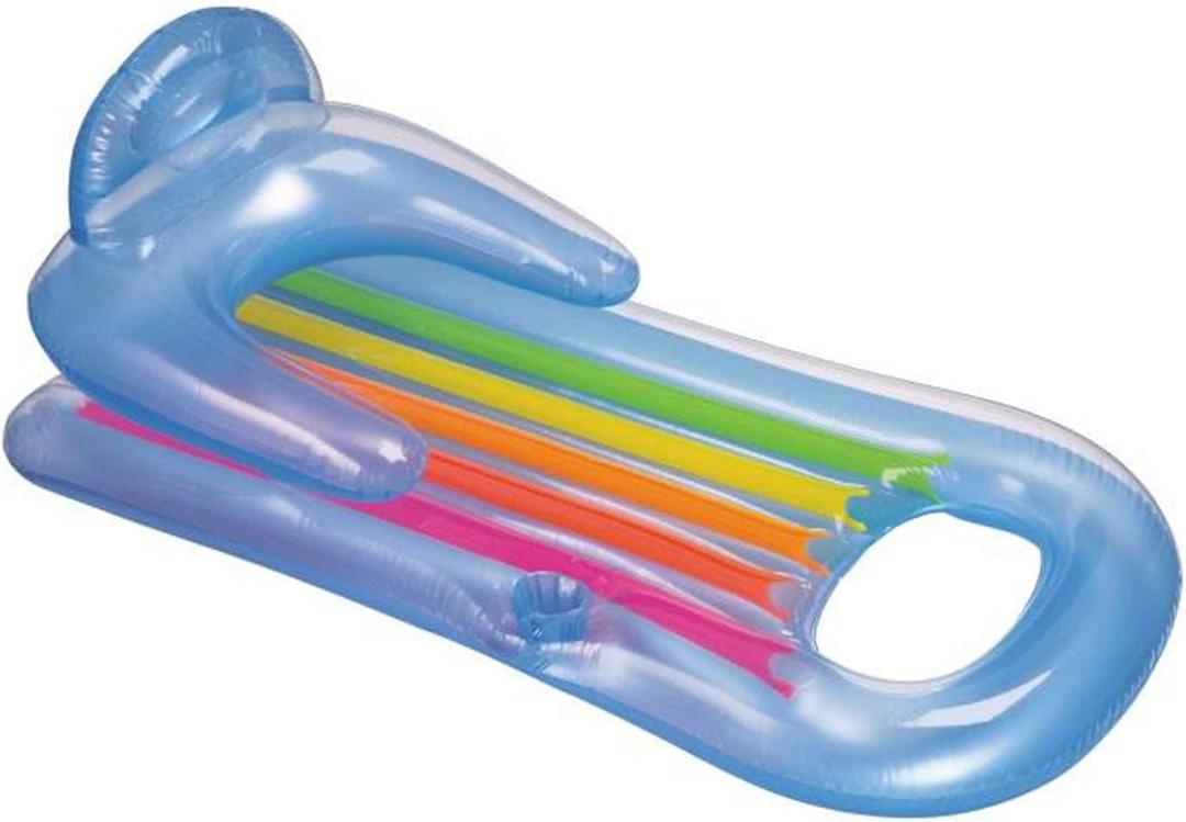 Intex King Kool Lounge Inflatable Swimming Pool Lounger with Headrest