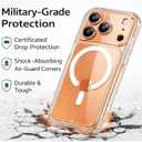 iPhone 17 Pro Clear Case - MagSafe Compatible Magnetic Slim Cover, Shockproof Protection, Wireless Charging, Anti-Yellowing (6.3 inch)