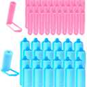 64 Pieces Sponge Hair Rollers: 2 Sizes for Medium Length Styling, Flexible Foam Curlers