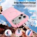 Magnetic for iPhone 17 Pro Max Case, [Anti-Slip] [Military-Grade Drop Protection] [Camera Protection] Skin-Friendly Slim Matte Shockproof Protective Case for iPhone 17 Pro Max, Pink