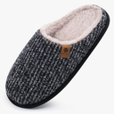 ONCAI Mens Cozy Memory Foam Scuff Slippers Slip On Warm House Shoes Indoor/Outdoor with Best Arch Support Size 44