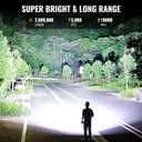 BEFAMALI Rechargeable Spotlight Flashlight 2000000 Lumens, Spot Lights Outdoor with Cob Light & Foldable Stand, 10000Ah Spot Light Long Runtime, Handheld Spotlights for Boating Hunting