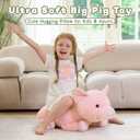 BENINY Giant Pig Stuffed Animal 30" - Large Stuffed Pink Pig Plush, Ultra Soft Big Farm Plush Toy, Cute Hugging Pillow for Kids & Adults