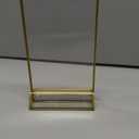 EHWINE 8 Pack 46 Clear Acrylic Sign Holder with Gold Borders and Vertical Stand, Double Sided Table Menu Holders Picture Frames for Wedding Table Numbers, Restaurant Signs, Photos and Art Display