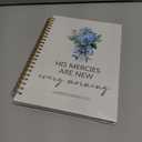 TWRVI Blue Hydrangea Christian Spiral Notebook, Religious College Ruled Notebook Journal for School Office Supplies, His Mercies Are New Every Morning Bible Journaling Notebooks 5.5"x8.3" 164 Pages