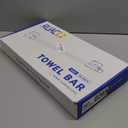 RUACQ Black Towel Bar 18 inch, 304 Stainless Steel Towel Racks for Bathroom Wall Mounted, Heavy Duty Bath Towel Rod with Square Base (Matte Black)