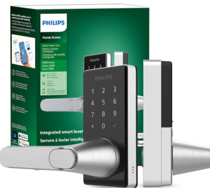 Philips 2000 Series Fingerprint Wi-Fi Smart Door Lock with Handle