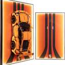 Display Wallboard for Lego Technic 42056 Porsche 911 GT3 RS Race Car, Display Wall Mount with Led Lights, Home Decor Adult Collectibles Wall Mount, Gift for Car Model Collectors(No Model Included), 14 x 1.5 x 4.5 inches